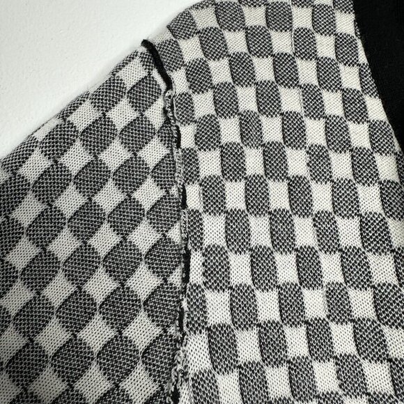Ovadia & Sons Cardigan Sweater Checkerboard Wool Large - Picture 8 of 12